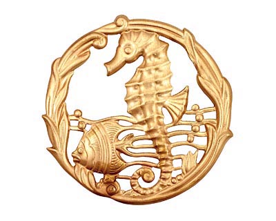 Brass Sea Life Pendant 51mm