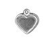 TierraCast Antique Silver (plated) Victorian Heart Frame Pendant 19mm