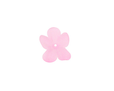Matte Rose Lucite Hibiscus Flower 3x11-14mm