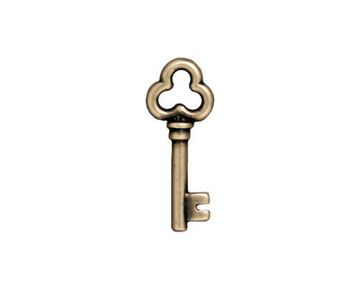TierraCast Antique Brass (plated) Key Charm 8x22mm