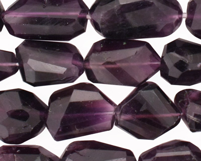 Amethyst Faceted Nugget 12-15x8-13mm