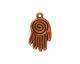 TierraCast Antique Copper (plated) Spiral Hand Pendant 13x22mm