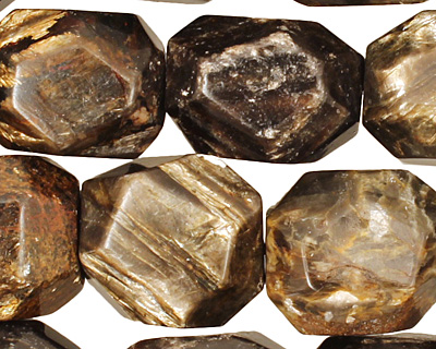 Golden Mica Faceted Nugget 17-20x12-18mm
