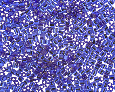 TOHO Cobalt (with Silver Lining) Triangle 11/0 Seed Bead