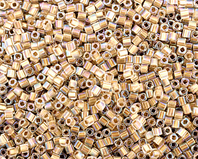TOHO Rainbow Crystal (with Gold Lining Cube 1.5mm Seed Bead