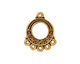 TierraCast Antique Gold (plated) Spiral & Beads 5-1 Link 18x22mm