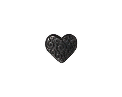 TierraCast Gunmetal Heart Scroll Bead 10x11mm