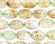 Green Fluorite w/ Quartz Flat Oval 12x8mm