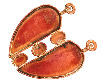 Patricia Healey Copper Big Heart Bezel Pendant 55x59mm