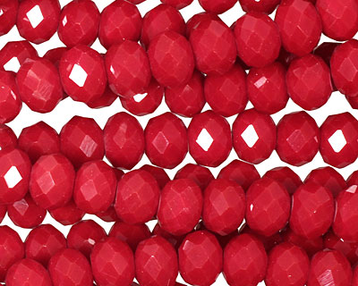 Ruby AB Crystal Faceted Rondelle 8mm