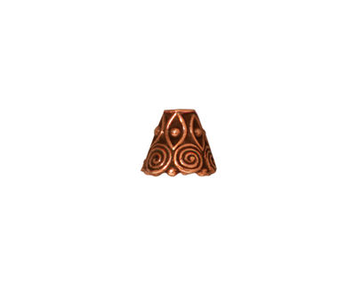 TierraCast Antique Copper (plated) Spiral Cone 8x9mm