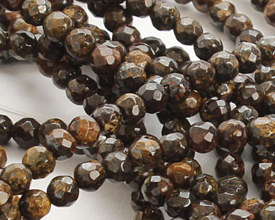 Bronzite Faceted Round 3-4mm