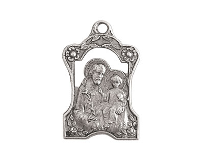 Nunn Design Antique Silver (plated) Tutor Medallion 16x28mm