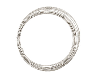 German Style Wire Silver (plated) Fancy Round 21 gauge, 4 meters
