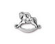 TierraCast Antique Silver (plated) Rocking Horse Charm 22x16mm