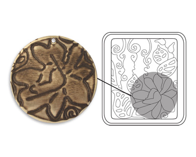 Vintaj DecoEtch Die Botanical Flourish 2 3/8