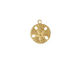 Brass Tiny Sand Dollar Charm 12x14mm