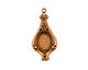 Stampt Antique Copper (plated) Floral Pendulum Oval Setting 8x10mm