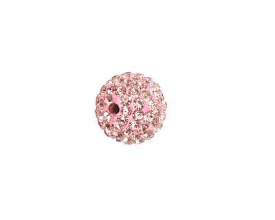 Light Rose Pave Round 12mm