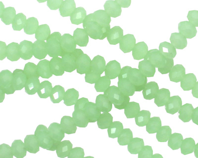 Green Opal Crystal Faceted Rondelle 4mm