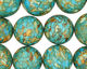 Turquoise Mosaic Magnesite Round Graduated 10-20mm