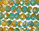 Czech Glass Sunny Sky Fire Polished Rondelle 6x9mm