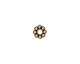 TierraCast Antique Brass (plated) Large Hole Beaded Heishi 2x8mm