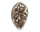 Earthenwood Studio Ceramic Oxidation Floral Scroll Leaf 27x46mm