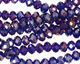 Cobalt AB Crystal Faceted Rondelle 6mm