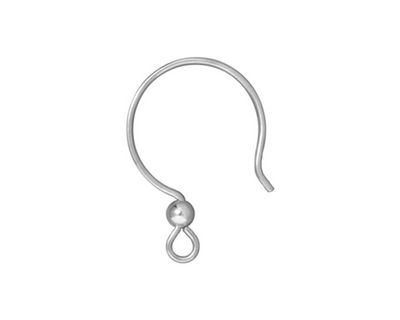 TierraCast Sterling Silver Earwire Loop w/ 3mm Bead
