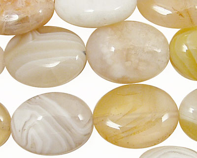 Botswana Agate (light) Flat Oval 20x15mm