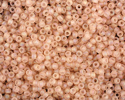 TOHO Transparent Rainbow Frosted Rosaline Round 11/0 Seed Bead