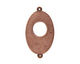 Nunn Design Antique Copper (plated) Flat Grande Oval Tag Toggle Link 45x25mm