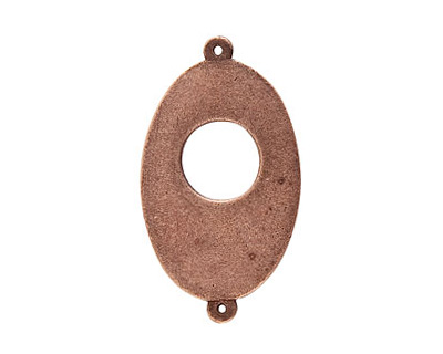 Nunn Design Antique Copper (plated) Flat Grande Oval Tag Toggle Link 45x25mm