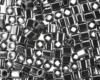 TOHO Metallic Hematite Cube 4mm Seed Bead