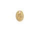 Brass Hammertone Small Flat Oval 10x13mm