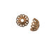 Stampt Antique Copper (plated) Six Cutout Hearts Bead Cap 11x6mm