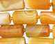 Yellow Botswana Agate Faceted Tube Graduated 12-28x8-15mm