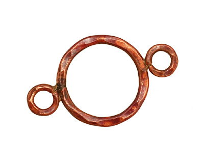 Patricia Healey Copper Large Round Link w/ 2 Loops 34x21mm