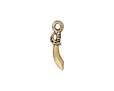 TierraCast Antique Gold (plated) Saber Charm 5x20mm