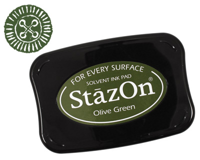 StazOn Olive Green Solvent Ink Pad