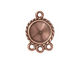 TierraCast Antique Copper (plated) Twisted Round Frame 1-3 Link 24x16mm