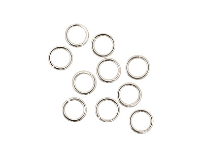 Silver (plated) Round Jump Ring 6mm, 18 gauge