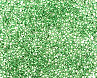 TOHO Peridot (with Silver Lining) Round 11/0 Seed Bead