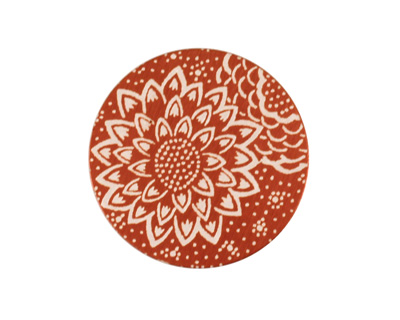 Lillypilly Bronze Dahlia Anodized Aluminum Disc 25mm, 24 gauge