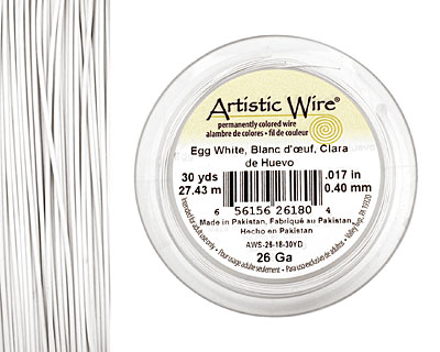 Artistic Wire Egg White 26 gauge, 30 yards