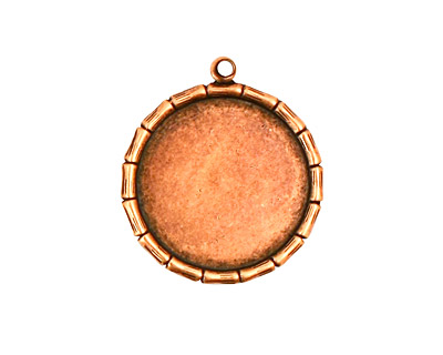 Stampt Antique Copper (plated) Bamboo Round Setting 18mm