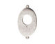 Nunn Design Antique Silver (plated) Flat Grande Oval TagToggle Link 45x25mm