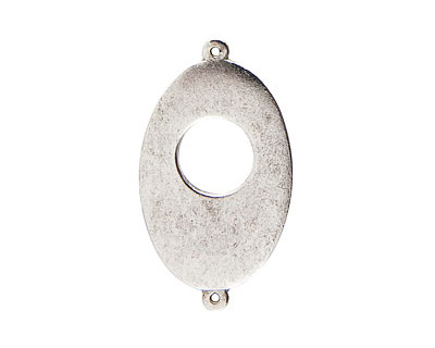Nunn Design Antique Silver (plated) Flat Grande Oval TagToggle Link 45x25mm