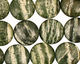 Green Zebra Jasper Puff Coin 14mm